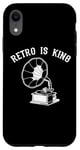 Coque pour iPhone XR Tourne-disque oldschool Phonographe Gramophone Retro is King