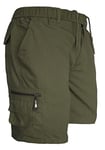 D PROJECT Mens Cargo Summer Shorts Cotton Plain Combat Pants Sizes M L XL XXL New (XX-Large, SHR89-Khaki)