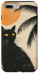 iPhone 7 Plus/8 Plus Black Cat Sunset Vintage Beach Lover Case