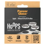 Panzerglass Protection D'écran Camera Hoop Optic Rings Iphone 15 Pro / 15 Pro Max White Metal