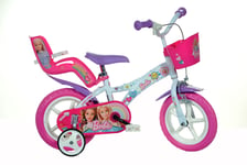 Dino Bikes Barbie 12" Childrens Bicycle Outdoor Bike Basket Removable Stabiliser