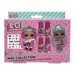 LOL Surprise Deluxe Nail Art Collection 7 Piece Gift Set - Polish Files Stickers