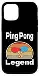 Coque pour iPhone 12/12 Pro Funny Ping Pong Legend Lover Game Winner Retro Humour