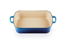 Le Creuset Plat Signature Rectangulaire en Fonte Émaillée, 33 cm, 4,9 L, 3,85 kg, Azure, 20184332202422