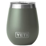 Robust Cool Vacuum Wine Tumbler - Yeti Rambler 10 OZ Wine Tumbler (Camp Green)