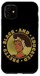 Coque pour iPhone 11 Joli noir et éducatif Afro American Pride Retro 70's