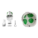 Schneider Electric - Multifix Air DCL, boîte de centre avec couv. Affleur, connecteur, douille, piton - IMT35021 & - Multifix Air, boîte étanche 1 poste diamètre 67mm, profondeur 47mm - IMT35032