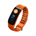 Fitness Tracker｜Heart Rate Monitor Watch｜Waterproof Fitness Watch｜Sleep Monitor, Waterproof Smart Bluetooth Sports Bracelet Aximeter Step Counting Sleep Alarm. (Orange)