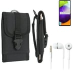 For Samsung Galaxy A52 + EARPHONES Belt bag outdoor pouch Holster case protectio