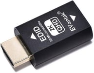 Émulateur Hdmi Edid Passthrough 3E Génération En Aluminium De Qualité Supérieure - Fonctionne Avec Les Commutateurs Vers Hdmi/Rallonge/Récepteur Audio/Répartiteurs Vidéo 2K 2560 X 1440 60 Hz