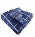 Catherine Lansfield Geometric Grid Bedspread 240x220 Blue