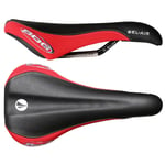 SDG Bel-Air Ti-Alloy Rail Saddle - Black / Red Black/Red