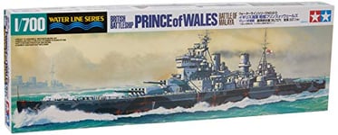 Tamiya- King 1:700 Brit. Prince of Wales Battles.WL, modélisme, Artisanat, Passe-Temps, Collage, kit en Plastique, Multicolore, 1/700