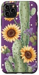 Coque pour iPhone 11 Pro Max Violet Pop Art Pois Western Boho Léopard Tournesols