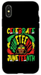 Coque pour iPhone X/XS Juneteenth Celebrate 1865 Black History Afro Hair Women