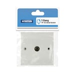 STATUS TV Aerial Socket | 1 Gang Single Coaxial TV Aerial Connector | STVSOCX4