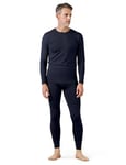 LAPASA Ensemble de sous-Vêtements Thermiques Homme Haut & Bas Maillot de Corps Manches Longues & Pantalon Chaud Automne/Hiver Bleu Marine M