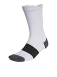 adidas Mens Running Socks 1pack - White, White, Size M, Men