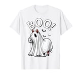 Boo Cute Ghost Horse Halloween Spooky Horse Rider T-Shirt