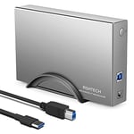 RSHTECH USB Hard Drive Enclosure, USB C to 3.5 Inch SATA HDD Caddy Aluminum External Hard Drive Case with 12V/2A Power Adapter for 3.5" SATA I/II/III HDD SSD, Support Up to 16TB & UASP (RSH-339C)