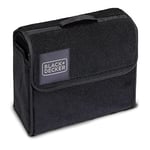 BLACK+DECKER Rangement Coffre de Voiture - Coffre Attelage avec Fermeture Velcro - 29 x 15 x 30 CM - Organisateur de Voiture avec Poignée - Plastique - Noir
