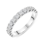 Platinum 0.86ct Diamond Brilliant Cut Wedding Half Eternity Ring