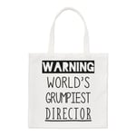 Warning World's Grumpiest Director Regular Tote Bag Awesome Best Boss Shopper