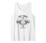 Freedom by God Romans 6:9 Jesus Christ Chain Breaker Tank Top