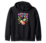 BINGO LOVER! Bingo Player Mom Bingo Lovers Zip Hoodie