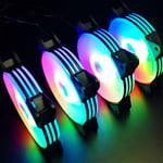 6Pcs 120Mm Rgb Led Fan Silent Multi Layer Colorful Lighting Efficient Coolin LSO