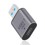 Duttek Adaptateur Femelle USB C vers Mâle USB 10Gbps, Adaptateur USB C vers USB 3.1 Gen 2, Adaptateur USB de Type C vers USB 3.1 OTG Charge Rapide pour iPhone,MacBook,PC, Laptop,Charger,Power (1Pack)