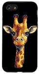 Coque pour iPhone SE (2020) / 7 / 8 Girafe pixel ludique dans un style rétro pour enfants, filles, garçons