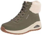 Skechers Women's Uno Rugged-Fall Air Sneaker, Olive, 3 UK