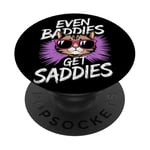 Even Baddies Get Saddies Cat Confident Girl Trendy Citation PopSockets PopGrip Adhésif