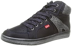 Kickers Lowell Sneaker, Navy Shiny Silver, 1.5 UK