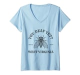 Womens Cicadas You Deaf Yet Since 2024 West Virginia Cicada V-Neck T-Shirt