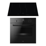 CDA SC223BLKIT 59.5cm Built In Electric Single Oven with 59.2cm Induction Hob - Black