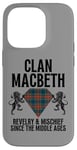 Coque pour iPhone 14 Pro MacBeth Clan Blason écossais avec nom écossais Fête de famille