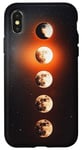 Coque pour iPhone X/XS Soleil Lune Etoiles Ciel Nuit Céleste Nuit Étoilée