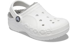 Crocs Unisex Kids Baya Lined K Clog, White Light Grey, 11 UK