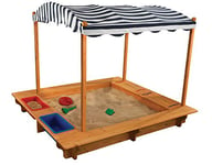 KidKraft Bac à Sable en Bois avec Auvent, Jeux d'extérieur pour Enfant, Aire de Jeux, 00165