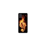 Coque pour Samsung Galaxy A51 Musique Clé Sol Feu N