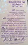 Thinking Of You Keepsake Card - Remembering You With Prayers At This Time