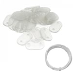 Lot de 30 kits de fixation pour brise vue, canisse anti-UV - Transparent - Linxor