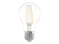 Eglo - Led-Glödlampa Med Filament - Form: A60 - E27 - 4 W (Motsvarande 40 W) - Klass E - Varmt Vitt Ljus - 2700 K