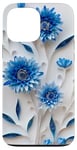 Coque pour iPhone 13 Pro Max Fleur Bleu Bleuet Floral Nature Femme Filles Fleurs