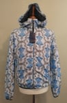 Trussardi Jeans Cardo Print Lightweight Hooded Windbreaker Bomber Jacket Size S