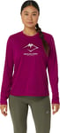 Asics Women's Fujitrail Logo LS Top Blackberry/Birch, S