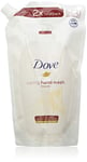 Dove Fine Silk Caring With ¼ Moisturising Cream For Expert Skin Care Liquid Hand Wash Refill For Moisturised And Protected Hands 10 X 500 Ml