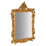 Biscottini Miroir Salle de Bain Cadre Baroque L70,5xPR8,5xH106,5 cm - Miroir Mural Vintage - Grand Miroir Mural - Miroir Mural doré